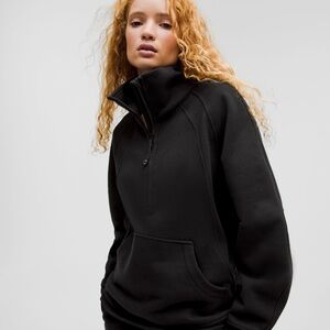 lululemon oversized scuba Black Half-Zip Hoodie